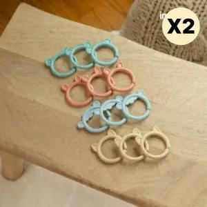 스엔코샵 에코 고리 치발기 이앓이 발육기 24pcs X 2p BNS