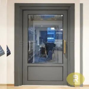 04번 싱글스윙중문 고시형 진그레이 투명망입(부식)강화유리