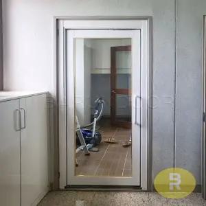 21번 싱글스윙중문 펄화이트 투명강화유리