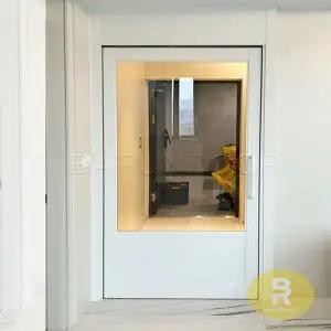 10번 싱글스윙중문 고시형 화이트 투명강화유리