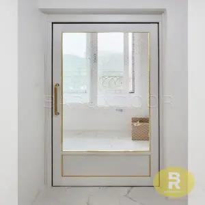 09번 싱글스윙중문 고시형 펄화이트 투명망입(부식)강화유리