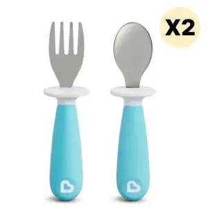 스엔코샵 이유식숟가락 주도 스테인레스 스푼 블루 2p BNS