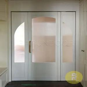 16번 3단스윙중문 아치형 고시형 우드패턴 플루트강화유리