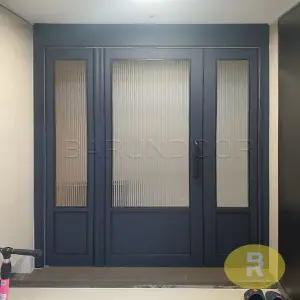 12번 3단스윙중문 고시형 다크네이비 모루세로강화유리