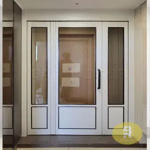 04번 3단스윙중문 고시형 펄화이트 브론즈강화유리