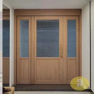 03번 3단스윙중문 고시형 우드 모루세로강화유리