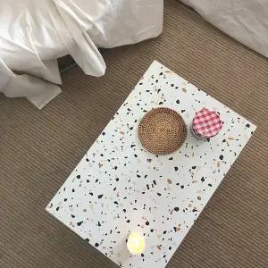 (무료배송) 테라조무늬 600접이식 미니테이블 접이식책상 BJ5625