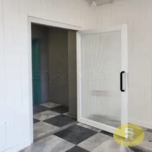 16번 싱글스윙중문 펄화이트 모루세로강화유리