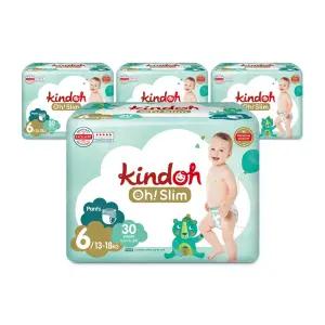킨도 프리미엄 통기성우수 흡수력강화 오슬림 팬티형 기저귀 남녀공용 6단계 120매