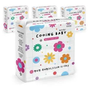 Cooing 베러업 통기성우수 흡수력강화 팬티형 기저귀 특대형(XL) 88매