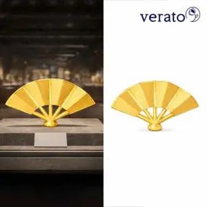 베라토 24K 순금 금부채 오브제 1g