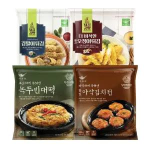 [사옹원] 튀김 전 안주세트 / 김치전 매콤오징어튀김 녹두빈대떡 김말이튀김
