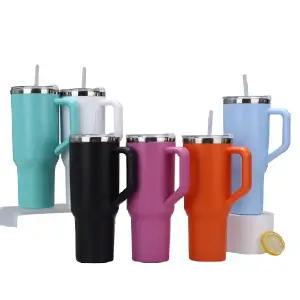 스텐 텀블러 대용량 빨대 손잡이