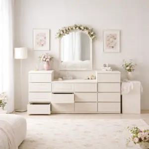 아소르띠 속 깊은 2단-5단서랍장 크림화이트 수납장 드레스룸 안방 거실 키즈룸