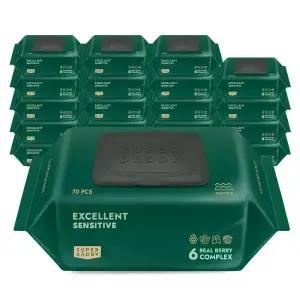 [내일도착] 슈퍼대디 엑설런트 센시티브 물티슈 82평량 70매 20입