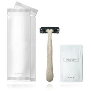 SM 일회용 3중날 면도기 쉐이빙젤 세트 100개 원터치 고급포장 여행용 휴대용