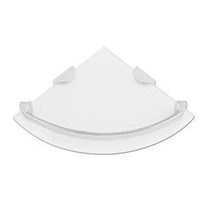 욕실선반 화장실 강화유리 화이트크롬 코너선반 A09