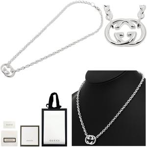 여자 남자 구찌 GG 인터로킹 브리트 목걸이 실버 펜던트 선물 생일 기념일 여자친구 와이프
