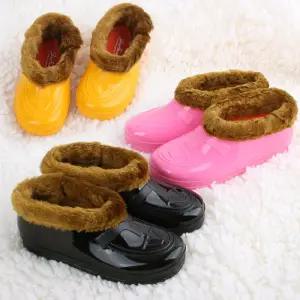 아동 털고무신 - 겨울 방한화 추억의 검정고무신 황금노랑 유아 핑크 털단화 아기털신 시골감성