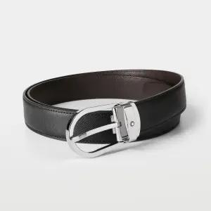 몽블랑 리버시블 남성 레더 벨트 113834