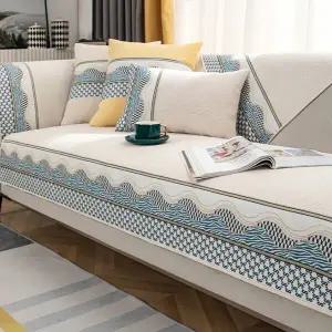 소파패드 소파커버 미끄럼방지 토퍼커버 웨이브 90x240