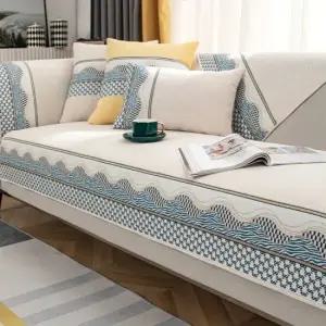 소파패드 소파커버 미끄럼방지 토퍼커버 웨이브 70x70 등받이 1인용 패드