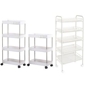 미니진열대 틈새 이동식 수납장 트롤리 매쉬선반 틈새수납