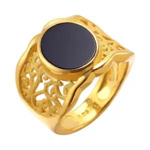 [한국금다이아몬드] 여자 순금 반지 오닉스 넝쿨 24K 11.25g 애끼 검지