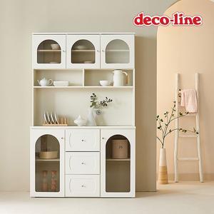 [데코라인]코넬 버터 1200C 유리도어 주방수납장 세트 DGJ106C