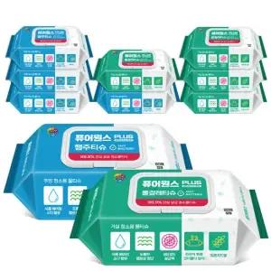 [퓨어원스+]홈케어 청소 살균물티슈 주방 5팩+거실 5팩캡형-손걸레 행주대용