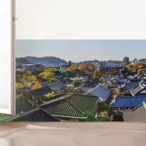 아트박스 꾸밈 gb967-한눈에보이는한옥마을_불투명유리시트지