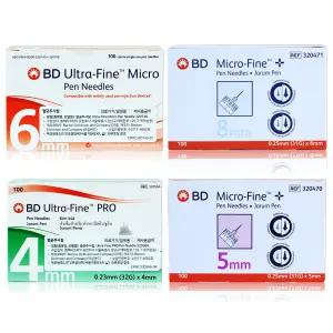 비디 마이크로파인 울트라 파인 펜니들 1박스 선택[31G|32G] BD 인슐린 주사기 주사바늘