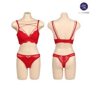 [롯데백화점]섹시쿠키 스트링 포인트 레드 쏭팬티 세트 SCWBZ605SCWPZ607