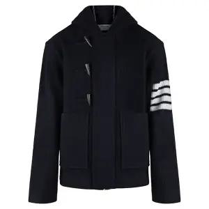 톰브라운 23FW MKJ107A Y1019 415 사선 울 더플 자켓 네이비