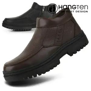 [행텐] 따뜻한 털안감 천연가죽 겨울 남성부츠 남자워커 방한화 겨울신발 방한워커 방한부츠