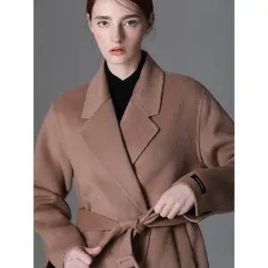 [하프클럽/모리모리스]줄리아 오픈 핸드메이드 벨티드 울코트