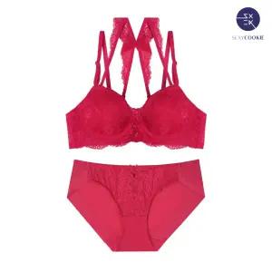 [롯데백화점]섹시쿠키 섹시 코르셋 X-mas 레드 헴팬티 세트 SCWBZA01SCWPZA01