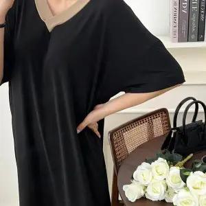 [셀러허브]여성 SS 콘트라스트 브이넥 30대 롱원피스 (S10648216)