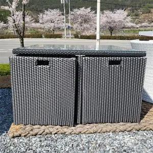 [텐바이텐] DR-3166 라탄 블랙 테이블세트/야외용 가구, 라탄가구