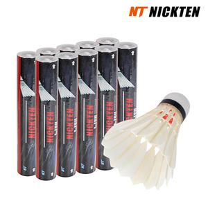 닉텐 배드민턴 공 거위털 셔틀콕 T-800 레드 10타