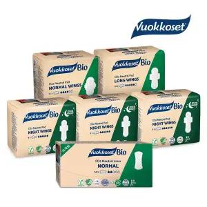 [뷰코셋]VUOKKOSET 뷰코셋 생리대 노말윙1팩+롱윙1팩+나이트윙3팩+팬티라이너(14p)1팩