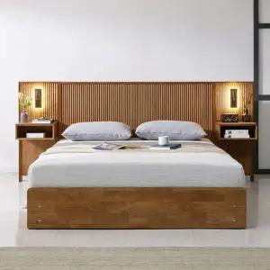 /보루네오 [보루네오] 호텔라인 KC759 원목침대 Q (사이드패널2개)