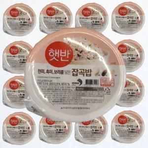 햇반 현미 흑미 보리를 넣은 잡곡밥 210g 40개
