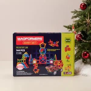 [롯데백화점]짐보리플레이앤뮤직 맥포머스 스마트 세트 144PCS+RC페어링바퀴+정리함!!