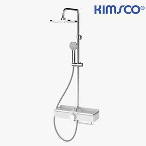 킴스코 선반형 해바라기 샤워기 3WAY 화이트 레인 샤워수전 욕실 욕조 5030-W3