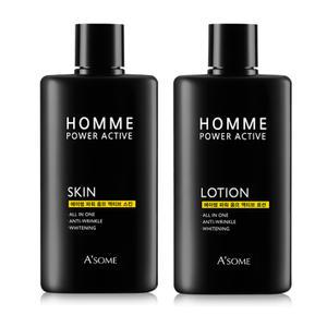 에이썸 파워 옴므 엑티브 스킨+로션 총2개 대용량 남성 기초화장품 세트