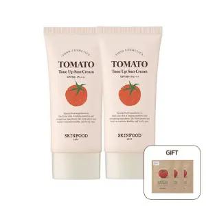 [스킨푸드] 토마토 톤 업 선크림 50ml  2개+증정 수비드 토마토 마스크 3매