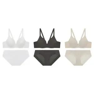 [게스언더웨어](강남점)(3종택1)에어푸쉬 심플 무빙 와이어브라+팬티세트(GEWBR512/BP512)