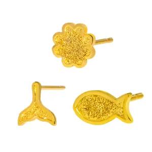 [한국금다이아몬드] 순금 24K 행운 한쪽 침 귀걸이 3종 택 1