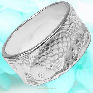 순은 물고기 반지 실버 99% 행운 잉어 은반지 행운 재물운 자식운 소원 오병이어 남성 여성 생일 선물 9139